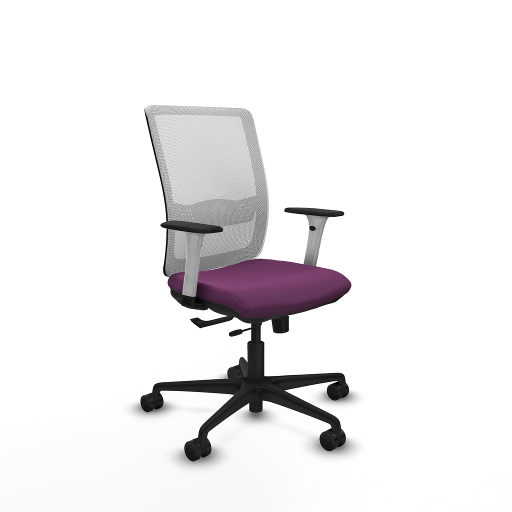 Haches traslack malla blanca similpiel morado brazos blancos base nailon ruedas 65mm nailon