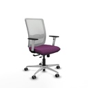 Haches traslack malla blanca similpiel morado brazos blancos base aluminio ruedas 65mm engomadas