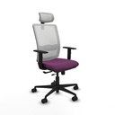 Haches traslack malla blanca similpiel morado brazos 1D base nailon cabecero malla 2D ruedas 65mm nailon