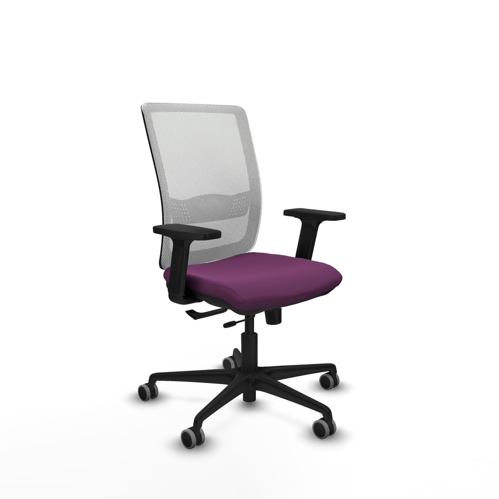 Haches traslack malla blanca similpiel morado brazos 2D base nailon ruedas 65mm engomadas