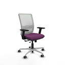 Haches traslack malla blanca similpiel morado brazos 2D base aluminio ruedas 65mm engomadas