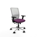 Haches traslack malla blanca similpiel morado brazos 2D base aluminio ruedas 65mm nailon