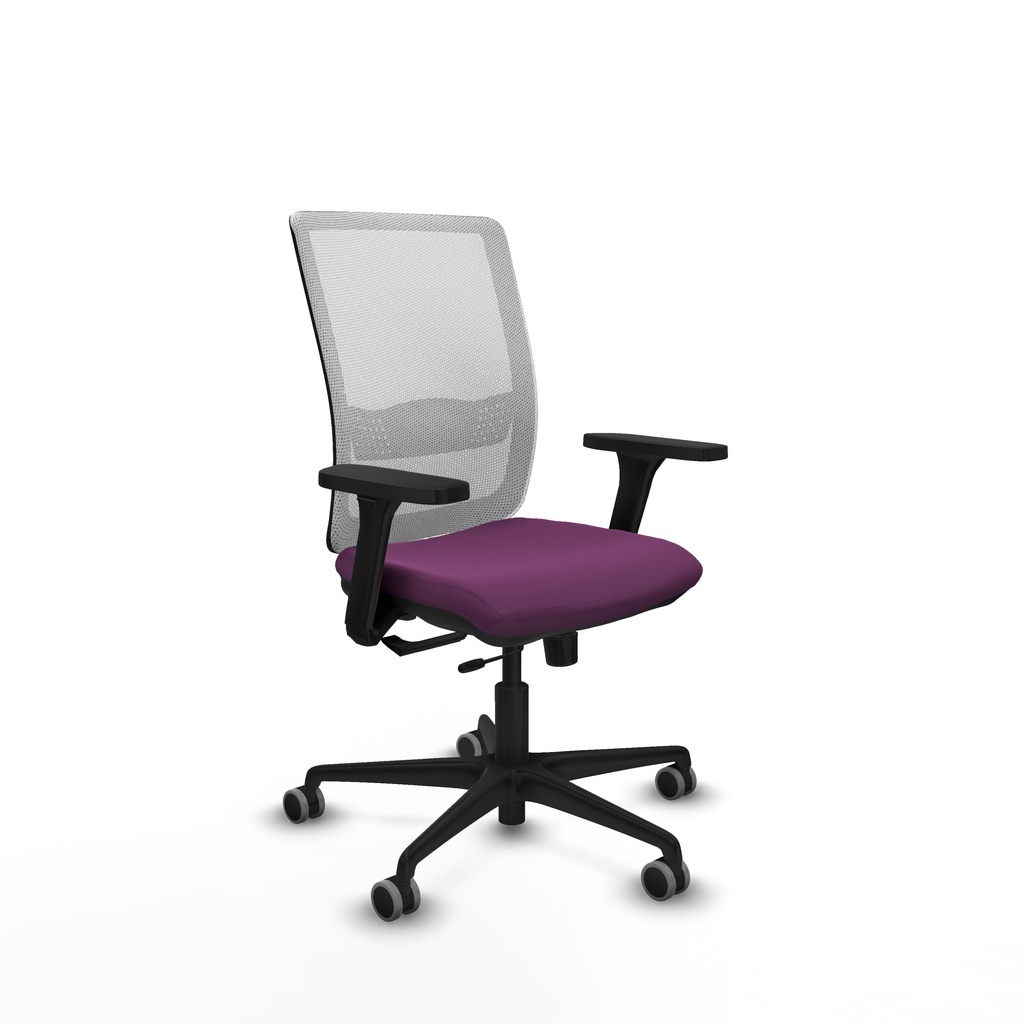 Haches traslack malla blanca similpiel morado brazos 3D base nailon ruedas 65mm engomadas