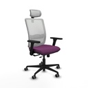 Haches traslack malla blanca similpiel morado brazos 3D base nailon cabecero malla 2D ruedas 65mm engomadas