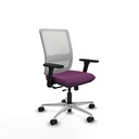 Haches traslack malla blanca similpiel morado brazos 3D base aluminio ruedas 65mm nailon