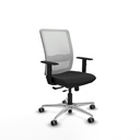 Haches traslack malla blanca similpiel negro brazos 1D base aluminio ruedas 65mm engomadas