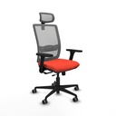 Haches traslack malla gris bali naranja oscuro brazos 3D base nailon cabecero malla 2D ruedas 65mm engomadas