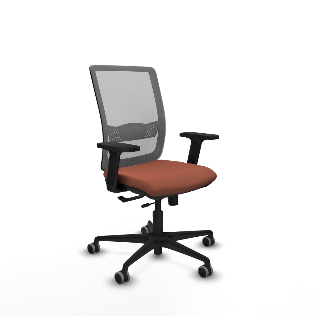 Haches traslack malla gris bali marrón brazos 2D base nailon ruedas 65mm engomadas