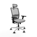 Haches traslack malla gris bali gris claro brazos 3D base blanca cabecero malla 2D ruedas 65mm engomadas