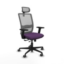 Haches traslack malla gris bali morado brazos 2D base nailon cabecero malla 2D ruedas 65mm engomadas