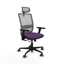 Haches traslack malla gris bali morado brazos 3D base nailon cabecero malla 2D ruedas 65mm engomadas