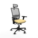 Haches traslack malla gris similpiel crema brazos 3D base nailon cabecero malla 2D ruedas 65mm engomadas