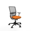 Haches traslack malla gris similpiel naranja brazos blancos base nailon ruedas 65mm nailon