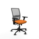 Haches traslack malla gris similpiel naranja brazos 3D base nailon ruedas 65mm engomadas