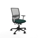 Haches traslack malla gris similpiel verde botella brazos blancos base nailon ruedas 65mm nailon