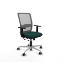 Haches traslack malla gris similpiel verde botella brazos 1D base aluminio ruedas 65mm engomadas