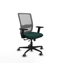 Haches traslack malla gris similpiel verde botella brazos 2D base nailon ruedas 65mm engomadas