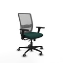Haches traslack malla gris similpiel verde botella brazos 3D base nailon ruedas 65mm engomadas