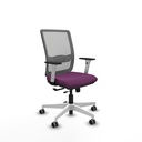 Haches traslack malla gris similpiel morado brazos blancos base blanca ruedas 65mm engomadas