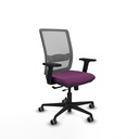 Haches traslack malla gris similpiel morado brazos 2D base nailon ruedas 65mm engomadas