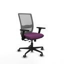 Haches traslack malla gris similpiel morado brazos 3D base nailon ruedas 65mm engomadas