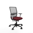 Haches traslack malla gris similpiel granate brazos blancos base nailon ruedas 65mm nailon