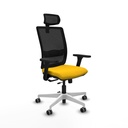 Haches traslack malla negra bali amarillo brazos 3D base blanca cabecero malla 2D ruedas 65mm engomadas