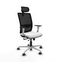 Haches traslack malla negra bali blanco brazos blancos base aluminio cabecero malla 2D ruedas 65mm engomadas