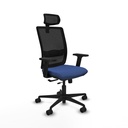 Haches traslack malla negra bali azul marino brazos 2D base nailon cabecero malla 2D ruedas 65mm nailon