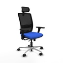 Haches traslack malla negra bali azul brazos 3D base aluminio cabecero malla 2D ruedas 65mm nailon