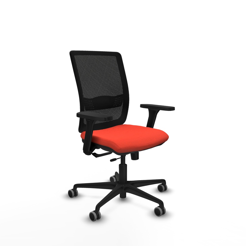Haches traslack malla negra bali naranja oscuro brazos 3D base nailon ruedas 65mm engomadas