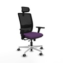 Haches traslack malla negra bali morado brazos 3D base blanca cabecero malla 2D ruedas 65mm engomadas