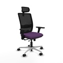 Haches traslack malla negra bali morado brazos 3D base aluminio cabecero malla 2D ruedas 65mm nailon