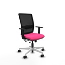 Haches traslack malla negra similpiel rosa brazos 1D base blanca ruedas 65mm nailon