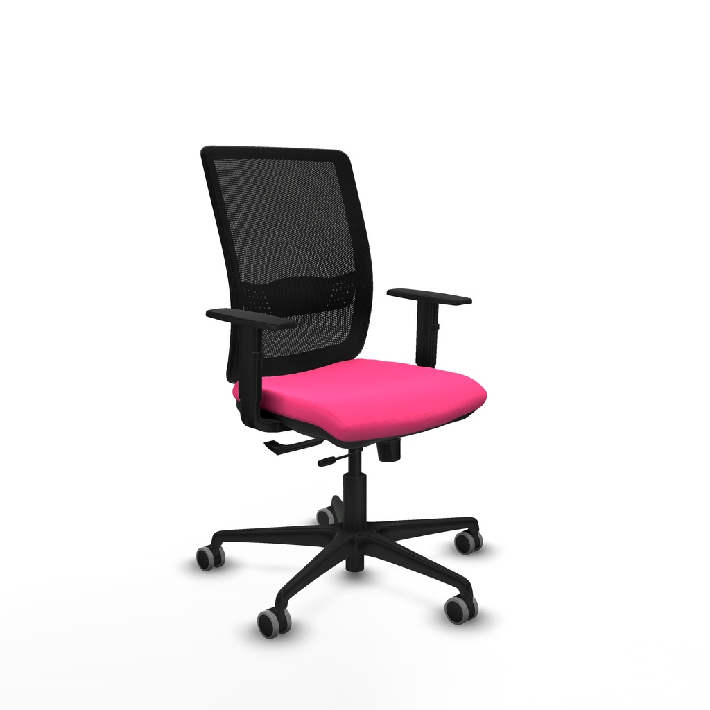 Haches traslack malla negra similpiel rosa brazos 1D base nailon ruedas 65mm engomadas