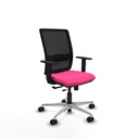 Haches traslack malla negra similpiel rosa brazos 1D base aluminio ruedas 65mm nailon