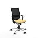 Haches traslack malla negra similpiel crema brazos 1D base aluminio ruedas 65mm engomadas