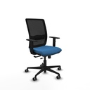 Haches traslack malla negra similpiel azul claro brazos 1D base nailon ruedas 65mm engomadas