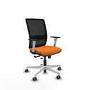Haches traslack malla negra similpiel naranja brazos blancos base blanca ruedas 65mm engomadas