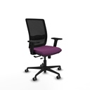 Haches traslack malla negra similpiel morado brazos 2D base nailon ruedas 65mm engomadas