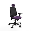 Alares sincro malla negra bali morado brazos 3D base nailon cabecero 2D ruedas 65 mm nailon