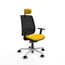 Alares traslack malla negra bali amarillo brazos 1D base aluminio cabecero 2D ruedas 65 mm nailon