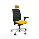 Alares traslack malla negra bali amarillo brazos 3D base blanca cabecero 2D ruedas 65mm engomadas
