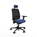 Alares traslack malla negra bali azul marino brazos 3D base nailon cabecero 2D ruedas 65 mm nailon