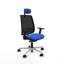Alares traslack malla negra bali azul brazos 1D base aluminio cabecero 2D ruedas 65 mm nailon
