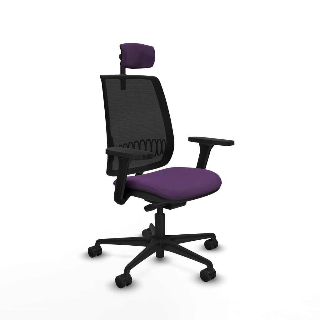 Alares traslack malla negra bali morado brazos 3D base nailon cabecero 2D ruedas 65 mm nailon