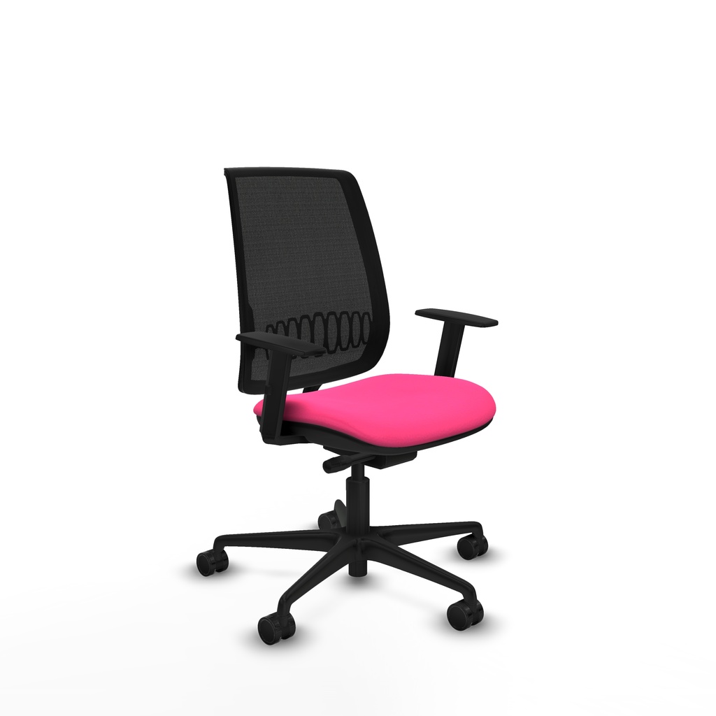 Alares traslack malla negra similpiel rosa brazos 1D base nailon  ruedas 65 mm nailon