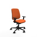 Alares tapizada traslack bali naranja brazos 1D base nailon ruedas 65 mm nailon