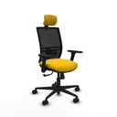 Yunquera sincro malla negra bali amarillo brazos 3D base nailon cabecero 1D ruedas 65mm nailon