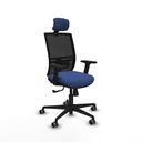 Yunquera sincro malla negra bali azul marino brazos 2D base nailon cabecero 1D ruedas 65mm engomadas